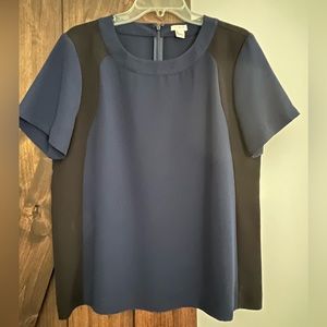 J Crew Crepe Short Sleeve blouse Sz 12